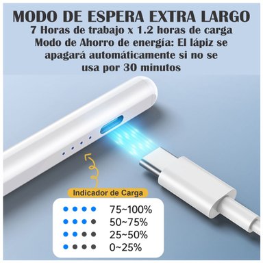 LÁPIZ LAPIZ IPAD RECHAZO PALMA MAGNETICO STYLUS RECARGABLE PREMIUM - 4