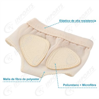 PACK MEDIAS UNISEX BEIGE METATARSIANOS PROTECTORES METATARSO BAILE BALLET DANZA PIE - 4