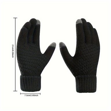 GUANTES INVIERNO FRIO UNISEX PREMIUM TÁCTIL TOUCH NEGRO - 3