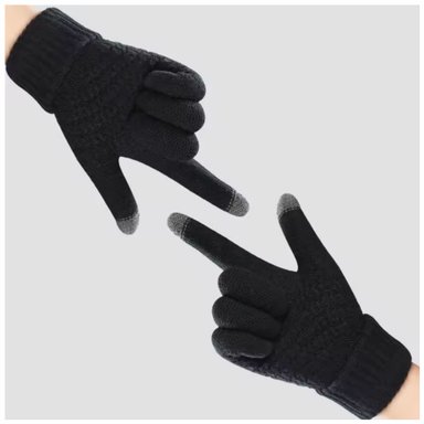 GUANTES INVIERNO FRIO UNISEX PREMIUM TÁCTIL TOUCH NEGRO - 6