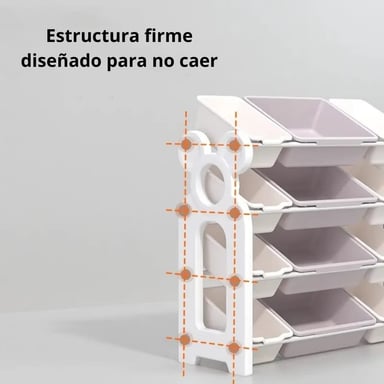 ORGANIZADOR JUGUETERO PARA  BEBES Y NIÑOS CON 12 BANDEJAS - 3