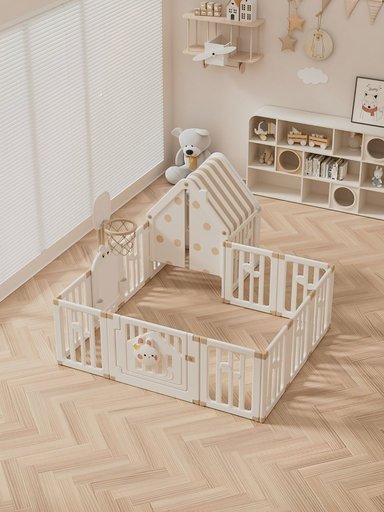 ZONA DE JUEGOS BABY RABBIT CON PIZARRA, CASITA Y ALFOMBRA  180 X 200 CM