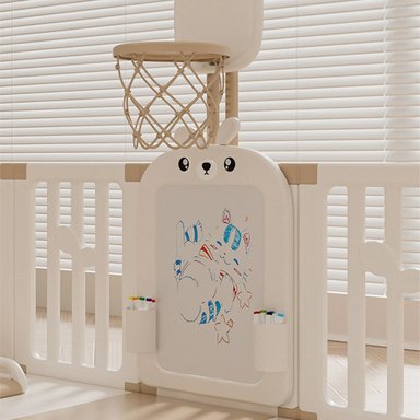 ZONA DE JUEGOS BABY RABBIT CON PIZARRA, CASITA Y ALFOMBRA  180 X 200 CM - 5