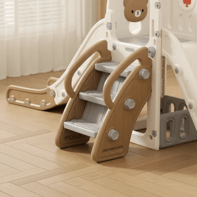 RESBALADERA OSO 4 EN 1 CON ESCALADOR,  ESPACIO PARA JUGUETES, ARO DE BASQUET Y TELESCOPIO - 3