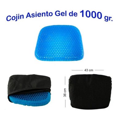 COJÍN OEM DE GEL ANTIDESLIZANTE DE COCHE Y OFICINA 2 UNIDADES AZUL X 37 CM - 4