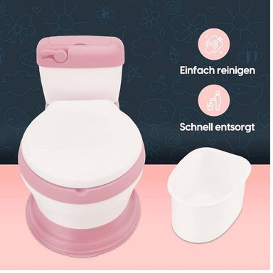 ASIENTO PORTÁTIL ORINAL INODORO DE ENTRENAMIENTO ROSADO PARA NIÑOS - 5