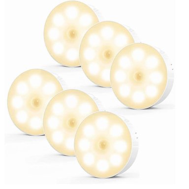 FOCO OEM LUCES SENSOR MOVIMIENTO RECARGABLE POR USB IMAN 6 PCS