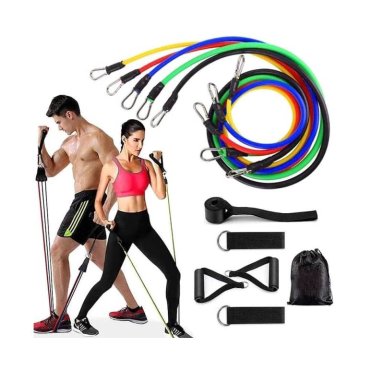 BANDAS DE RESISTENCIA CON ASAS JUEGO DE 11 PIEZAS