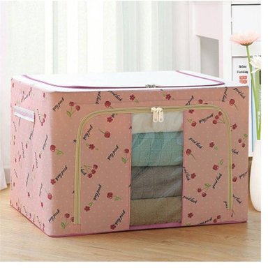 ORGANIZADOR ROSADO CAJA ALMACENAMIENTO MULTIFUNCIONAL PLEGABLE 66 LITROS