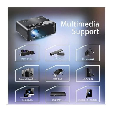 MINI PROYECTOR MODELO W13 NEGRO - 3