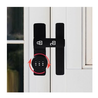 CERRADURA BLINDADA 180° ACERO REFORZADO, 3 DÍGITOS Y BRILLO LED - 2