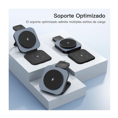 CARGADOR 3 EN 1 PLEGABLE PARA IPHONE 17, WATCH Y AIRPODS - 2