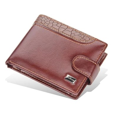 BILLETERA WALLET MARRÓN PILUSI HOMBRE VESTIR REGALO GENIEKA