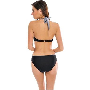 BIKINI PUSH UP MUJER GENIEKA NEGRO POOL PART SEXY PLAYA - 4
