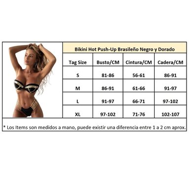 BIKINI PUSH UP MUJER GENIEKA NEGRO BRASILEÑO SEXY PUSH-UP - 6