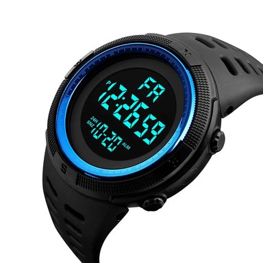 RELOJ HOMBRE DIGITAL DEPORTIVO UTHAI C26 BLUE HALO NEGRO AZUL BRILLO ESFERA GRANDE ESTUDIANTES MULTIFUNCIONAL GENIEKA