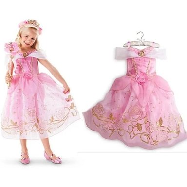 DISFRAZ NIÑA GENIEKA ROSADO BELLA DURMIENTE VESTIDO PRINCESA BEBÉ HALLOWEEN FIESTA CUMPLEAÑOS JUEGO - 2