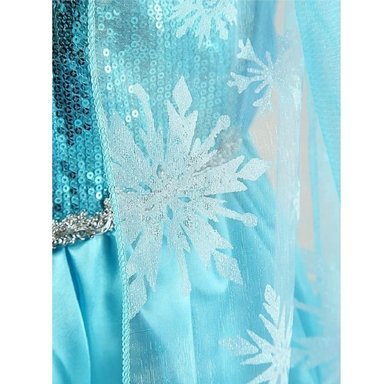 DISFRAZ NIÑA GENIEKA CELESTE REINA DE LAS NIEVES VESTIDO FROZEN ELSA BEBÉ HALLOWEEN FIESTA JUEGO - 5