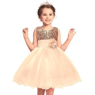 VESTIDO MIDI BEBÉ NIÑA GENIEKA MELÓN LITTLE GIRL GOLDEN DORADO CUMPLEAÑOS BAUTIZO FIESTA