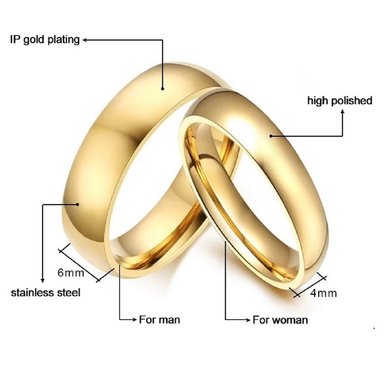 ARO DE MATRIMONIO MUJER GENIEKA CLASSIC BAÑADO EN ORO 18K ANILLOS NOVIOS BODAS ALIANZAS ANIVERSARIO - 6