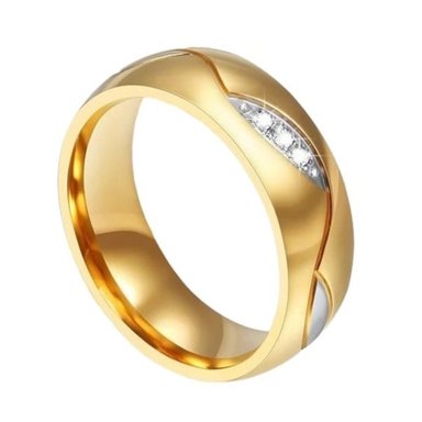 ARO DE MATRIMONIO MUJER GENIEKA FOREVER BAÑADO EN ORO 18K ANILLOS NOVIOS BODAS ALIANZAS ANIVERSARIO - 1