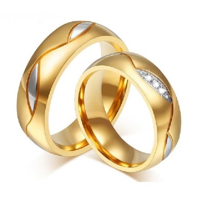 ARO DE MATRIMONIO MUJER GENIEKA FOREVER BAÑADO EN ORO 18K ANILLOS NOVIOS BODAS ALIANZAS ANIVERSARIO - 2
