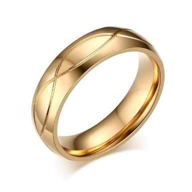 ARO DE MATRIMONIO MUJER GENIEKA ALL LUXURY BAÑADO EN ORO 18K ANILLOS NOVIOS BODAS ALIANZAS ANIVERSARIO - 3