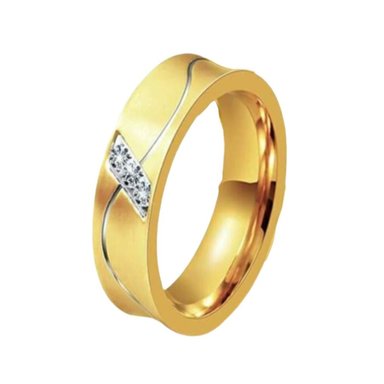 ARO DE MATRIMONIO MUJER GENIEKA PASSIONATE BAÑADO EN ORO 18K ANILLOS NOVIOS BODAS ALIANZAS ANIVERSARIO