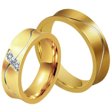 ARO DE MATRIMONIO MUJER GENIEKA PASSIONATE BAÑADO EN ORO 18K ANILLOS NOVIOS BODAS ALIANZAS ANIVERSARIO - 2