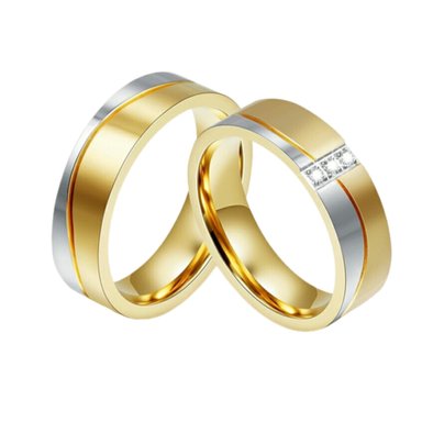 ARO DE MATRIMONIO MUJER GENIEKA GOLD DREAM BAÑADO EN ORO 18K ANILLOS NOVIOS BODAS ALIANZAS ANIVERSARIO - 2