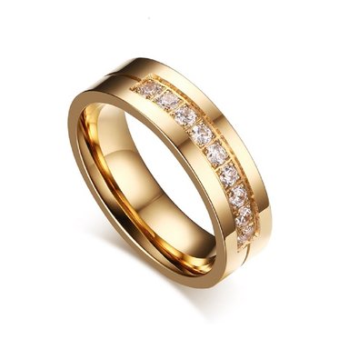 ARO DE MATRIMONIO MUJER GENIEKA DIAMONDS DREAM BAÑADO EN ORO 18K ANILLOS NOVIOS BODAS ALIANZAS ANIVERSARIO - 1