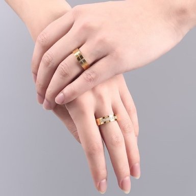 ARO DE MATRIMONIO MUJER GENIEKA DIAMONDS DREAM BAÑADO EN ORO 18K ANILLOS NOVIOS BODAS ALIANZAS ANIVERSARIO - 4