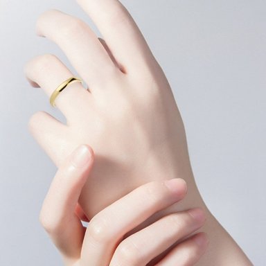 ARO DE MATRIMONIO MUJER GENIEKA DELGADOS BAÑADO EN ORO 18K ANILLOS NOVIOS BODAS ALIANZAS ANIVERSARIO - 3