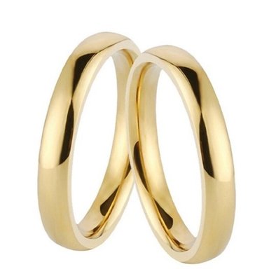 ARO DE MATRIMONIO MUJER GENIEKA DELGADOS BAÑADO EN ORO 18K ANILLOS NOVIOS BODAS ALIANZAS ANIVERSARIO - 5