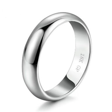 ARO DE MATRIMONIO MUJER GENIEKA ETERNAL HEAVEN BAÑADO EN ORO BLANCO 18K ANILLOS NOVIOS BODAS ALIANZAS ANIVERSARIO - 2