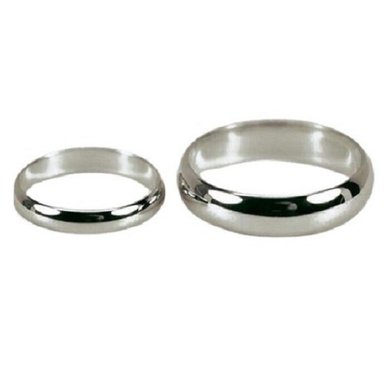 ARO DE MATRIMONIO MUJER GENIEKA ETERNAL HEAVEN BAÑADO EN ORO BLANCO 18K ANILLOS NOVIOS BODAS ALIANZAS ANIVERSARIO - 5