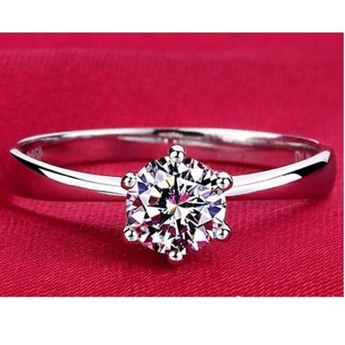 ARO DE MATRIMONIO MUJER GENIEKA SOLITARIO LOVE BAÑADO EN ORO BLANCO 18K ANILLOS NOVIOS BODAS ALIANZAS ANIVERSARIO - 6