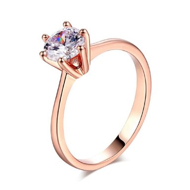 ANILLO DE COMPROMISO GENIEKA SOLITARIO GOLD BAÑADO EN ORO 18K NOVIA ANIVERSARIO SAN VALENTIN