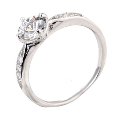 ANILLO DE COMPROMISO GENIEKA DREAM BAÑADO EN ORO BLANCO 18K NOVIA ANIVERSARIO SAN VALENTIN - 3