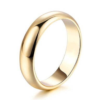 ARO DE MATRIMONIO HOMBRE GENIEKA CLASSIC BAÑADO EN ORO 18K ANILLOS NOVIOS BODAS ALIANZAS ANIVERSARIO - 1