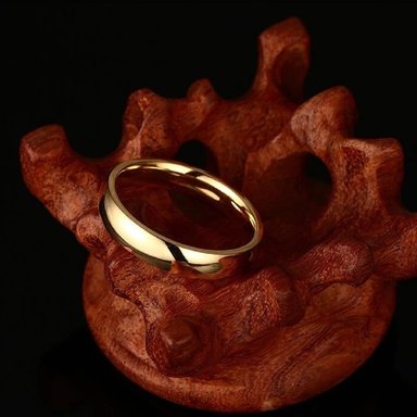 ARO DE MATRIMONIO HOMBRE GENIEKA CLASSIC BAÑADO EN ORO 18K ANILLOS NOVIOS BODAS ALIANZAS ANIVERSARIO - 4