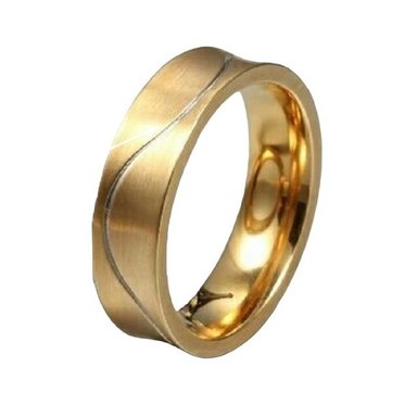 ARO DE MATRIMONIO HOMBRE GENIEKA PASSIONATE BAÑADO EN ORO 18K ANILLOS NOVIOS BODAS ALIANZAS ANIVERSARIO