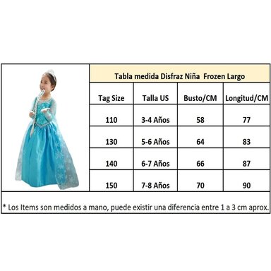 DISFRAZ NIÑA GENIEKA CELESTE REINA DE LAS NIEVES VESTIDO FROZEN ELSA BEBÉ FIESTA JUEGO HALLOWEEN - 6
