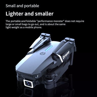 DRON E88 4K 1080P UHD FULL HD WIFI + CONTROL REMOTO GIRO 360 CÁMARA HD SOPORTE DE ALTURA CUADRICÓPTERO RC PLEGABLE GENIEKA - 3