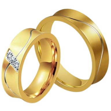 ANILLO DE MATRIMONIO GENIEKA PASSIONATE ACERO BAÑADO EN ORO 18K AROS NOVIOS BODAS ALIANZAS ANIVERSARIO