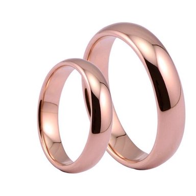 ANILLO GENIEKA ETERNAL LOVE ACERO MATRIMONIO BAÑADO EN ORO ROSA 18K AROS NOVIOS BODAS ALIANZAS ANIVERSARIO