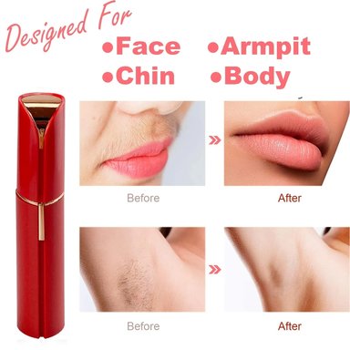 DEPILADORA FACIAL VELLO MUJER FLAWLBSS FLAWLESS ROJO AFEITADORA RECORTADORA ELÉCTRICA DE CEJAS GENIEKA - 1
