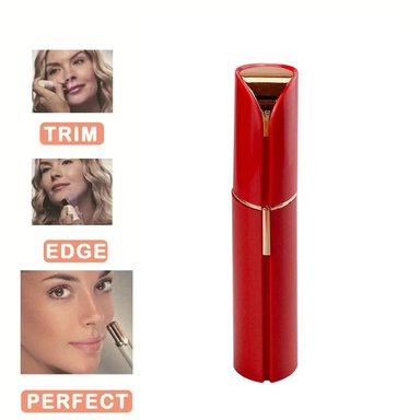 DEPILADORA FACIAL VELLO MUJER FLAWLBSS FLAWLESS ROJO AFEITADORA RECORTADORA ELÉCTRICA DE CEJAS GENIEKA - 2
