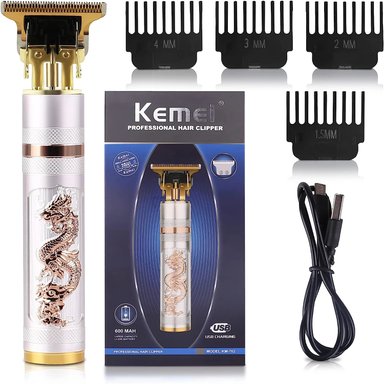AFEITADORA PROFESIONAL PORTÁTIL 2 EN 1 HOMBRE KEMEI MÁQUINA AFEITAR RESISTENTE AGUA MOD. KM-762 DEPILADORA RASURADORA GENIEKA