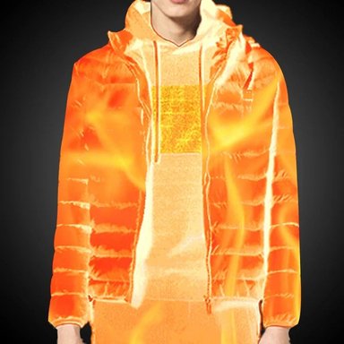 CASACA HOMBRE HEATING TÉRMICA CALEFACTORA IMPERMEABLE INTELIGENTE CAPUCHA INVIERNO GENIEKA - 2